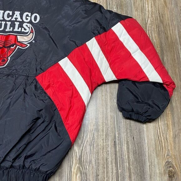 NWT Vintage 90's Starter Chicago Bulls NBA Pullover Puffer Jacket, Size Large - Picture 10 of 16
